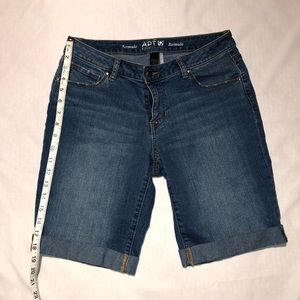 APT. 9 Essentials Cuffed Bermuda Jean Shorts